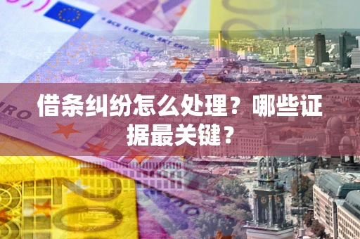 武汉借条纠纷怎么处理？哪些证据最关键？