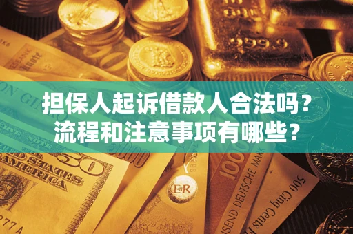 武汉担保人起诉借款人合法吗？流程和注意事项有哪些？