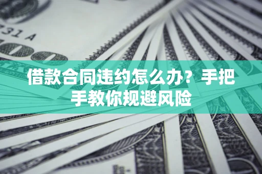 武汉借款合同违约怎么办？手把手教你规避风险