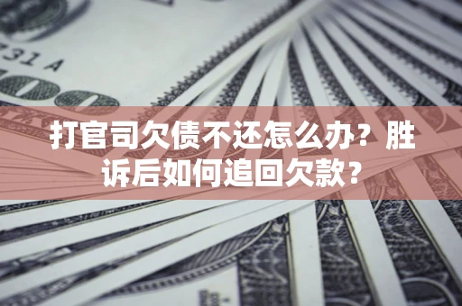 武汉打官司欠债不还怎么办？胜诉后如何追回欠款？