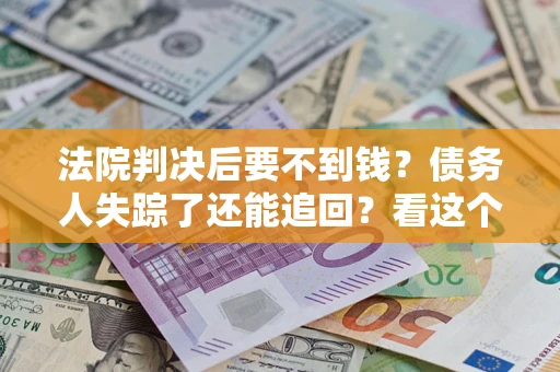 武汉法院判决后要不到钱？债务人失踪了还能追回？看这个方法！