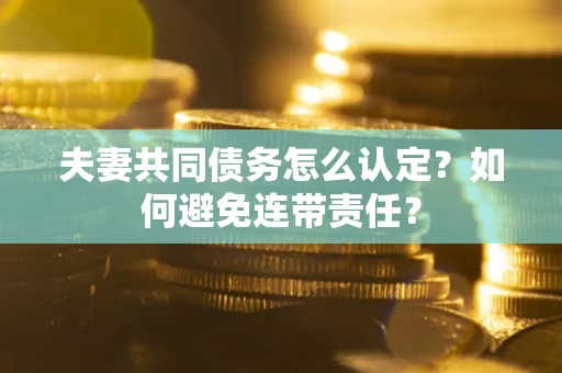 武汉夫妻共同债务怎么认定？如何避免连带责任？