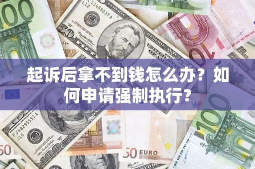 武汉起诉后拿不到钱怎么办？如何申请强制执行？