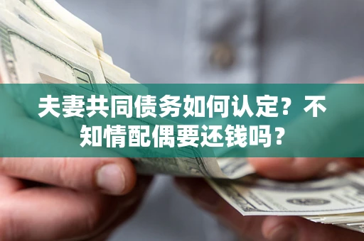 武汉夫妻共同债务如何认定？不知情配偶要还钱吗？