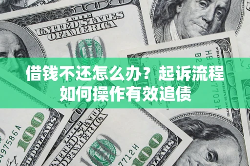 武汉借钱不还怎么办？起诉流程如何操作有效追债