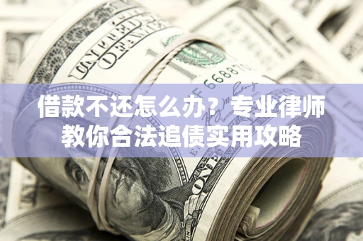 武汉借款不还怎么办？专业律师教你合法追债实用攻略