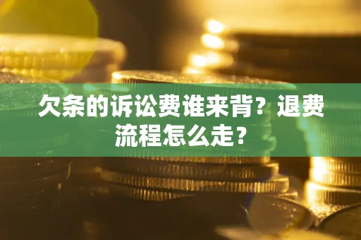 武汉欠条的诉讼费谁来背？退费流程怎么走？