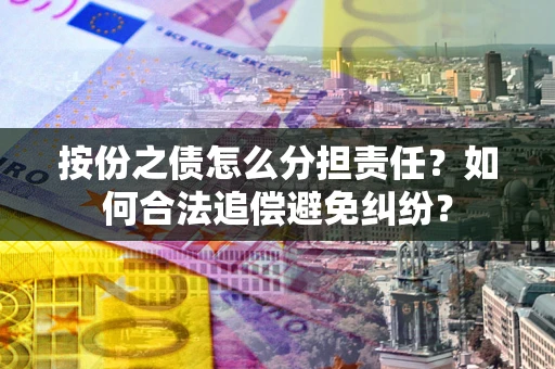 武汉按份之债怎么分担责任？如何合法追偿避免纠纷？